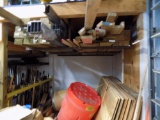 Large lot of plywood lumber, metal studs