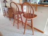 2 Wooden Bar Stools