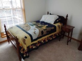 5-Pc. Bedroom Set W/ Twin Bed, End Table, Desk, Mirror, Stool, Chest Of Drawers