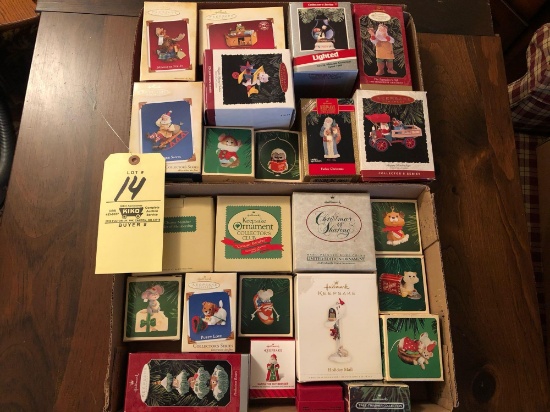 2 boxes of Hallmark keepsake ornaments