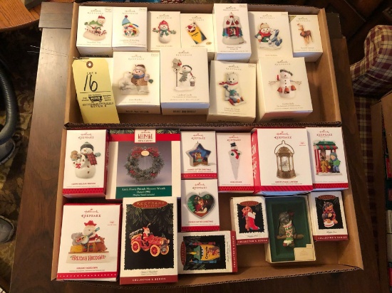 2 boxes of Hallmark keepsake ornaments