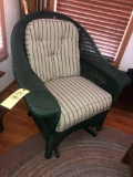Real wicker glider chair and glider sofa