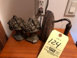 Iron book ends - antique iron