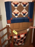 2 quilts amish made in New Lancaster, PA - quilt rack
