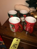 10 holiday mugs made by Lang company - vase