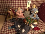 5 cloth dolls