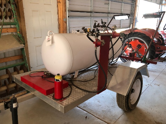 Red Dragon potato crop flame/burner w/ 250-gal. propane tank on single-axle trailer