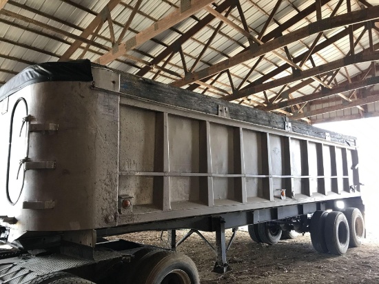 1971 City 30' alum dump trailer with liner, tandem axle