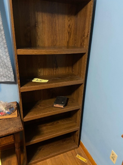 Modern Oak Finish Bookcase