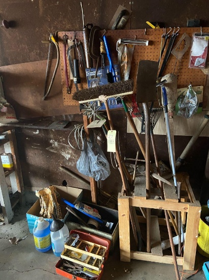 Yard Tools, Contents on Peg Board