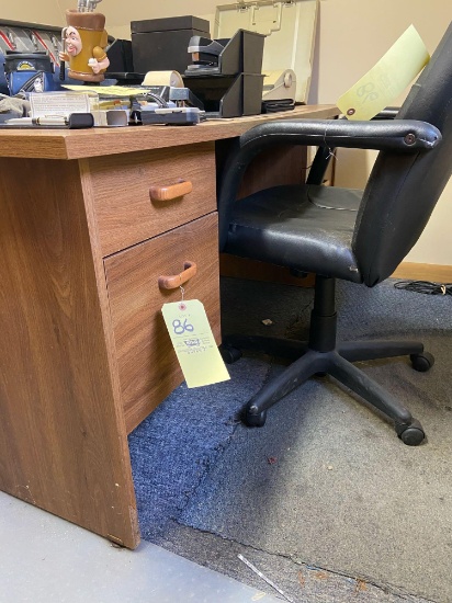 Desk, Chair, Floormat