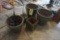 Green planter pots