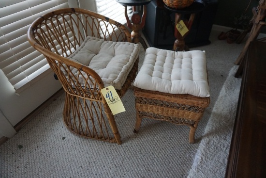 Bamboo chair - Wicker stool