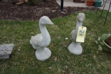 (2) Goose statues