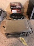Toaster oven, crockpot, coffee maker