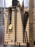 Bar clamps, spade, threader, digger, tools