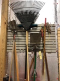 Rakes, shovels, fork, tools