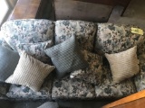 3 cushion floral sofa