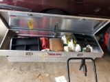 Truck tool box with empty jugs