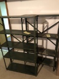 2 metal shelves