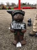 Concrete welcome bear statue