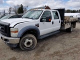 2008 Ford F450 super duty, power stroke diesel, crew cab, dually with work bed, 138,272 miles, front