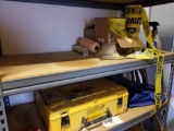 Caution tape, empty drill box
