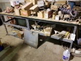 Metal shelf with hardware
