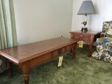 (2) End Tables and Coffee Table - Lamps