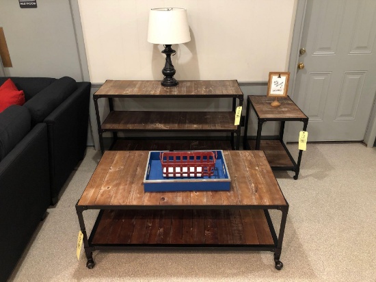 3 Piece Industrial Table set
