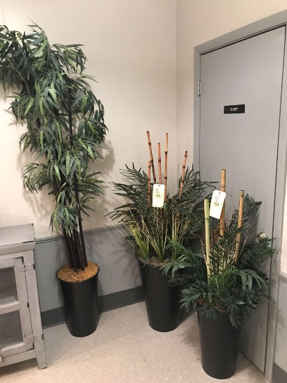 Artificial potted bamboo plants