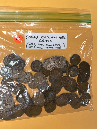 (102) Indian Head cents