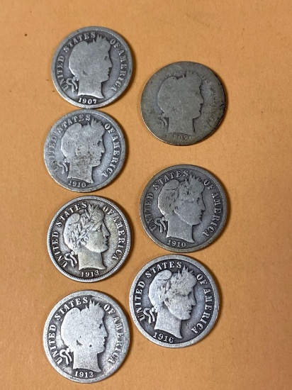 (7) Liberty Head dimes