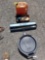 Drip pan, breaker bar, oil cans