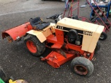 Case 222 lawn tractor with mowing deck and tiller