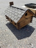 Log cabin bird house