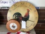 Rooster battery operated clocks