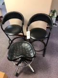 2 Chairs, Rolling Seat