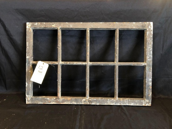 Early wood 8-panel window frame