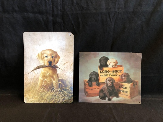 (2) Labrador tin signs