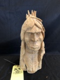 Carved Indian head