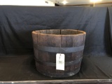 Banded wood barrel