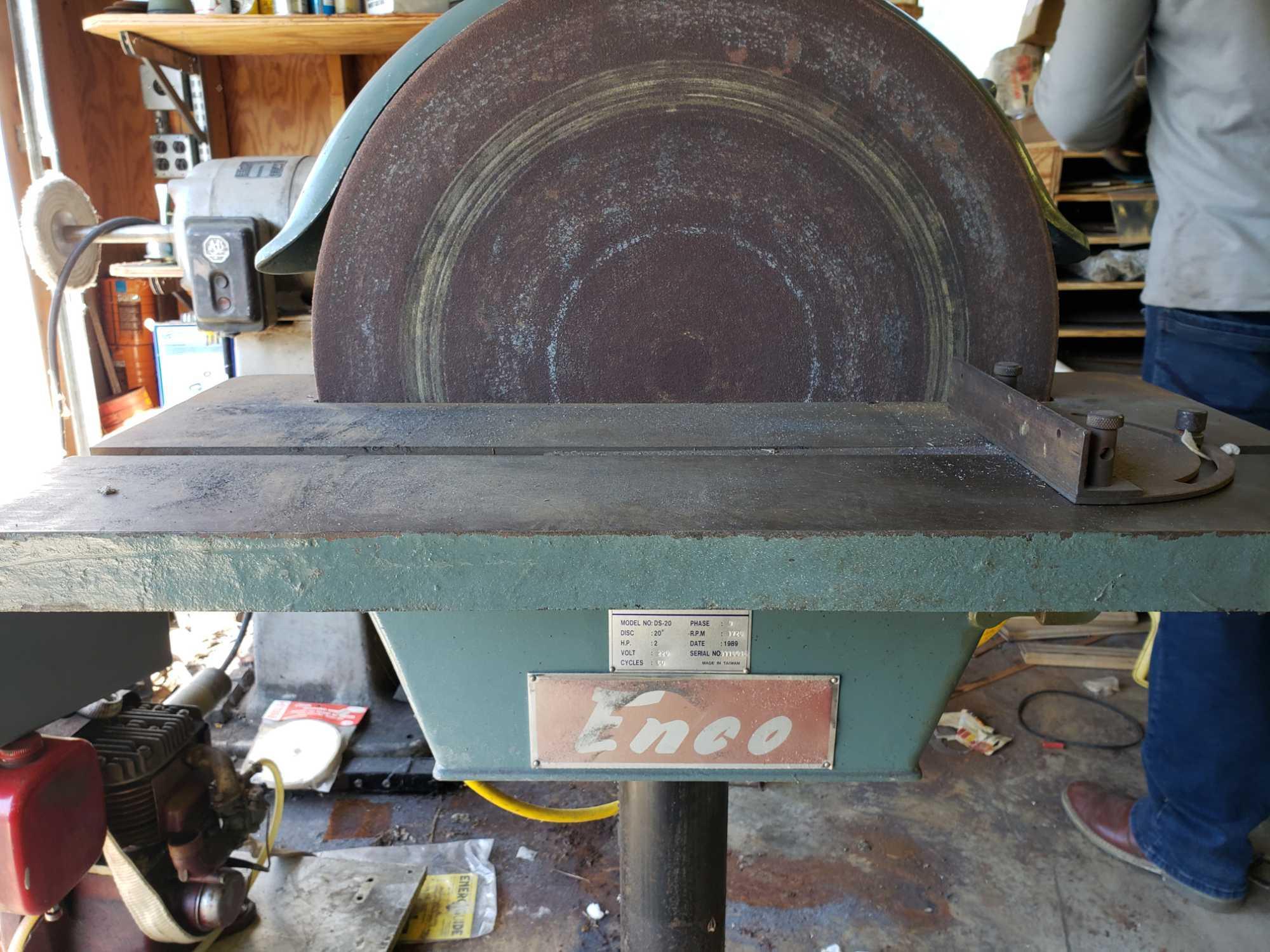 20 Inch Enco Disc Sander Grinder Proxibid