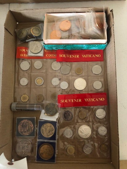 Assorted souvenir tokens