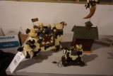 (3) WilliRaye Studio cow figures
