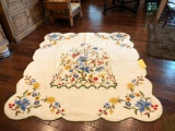 Handmade blue flower quilt