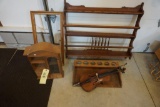 Early wood items, violin