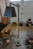 Early brass bird floor lamp