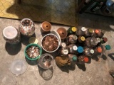 Large lot coins in jars