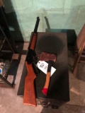 Red Ryder, old side-by-side shotgun (missing parts) and hatchet